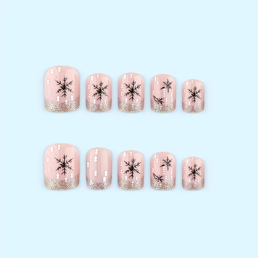 Artificial nails in festive snowflake design Kalsten