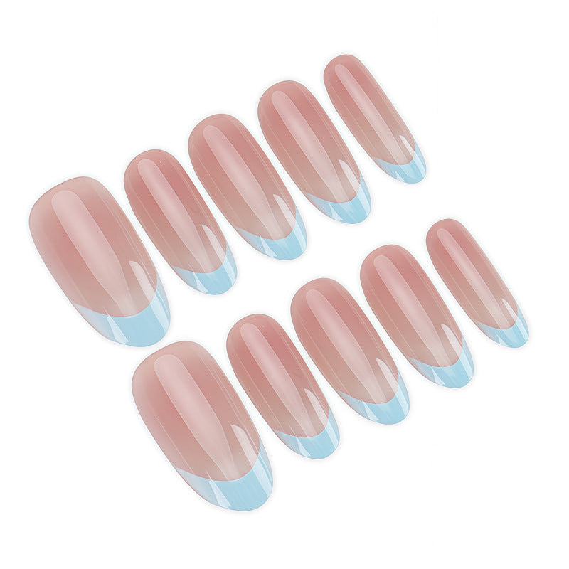 Elegant French Tip Glossy Press-On Nails Kalsten