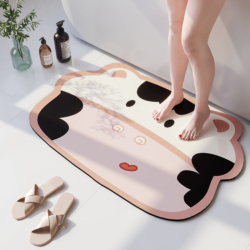 Cartoon Beer-Theme Soft Bath Mat