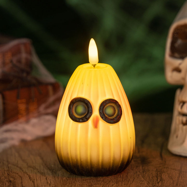 Creepy LED pumpkin lantern