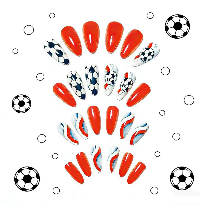 Sporty Soccer-Themed Nail Art Kalsten