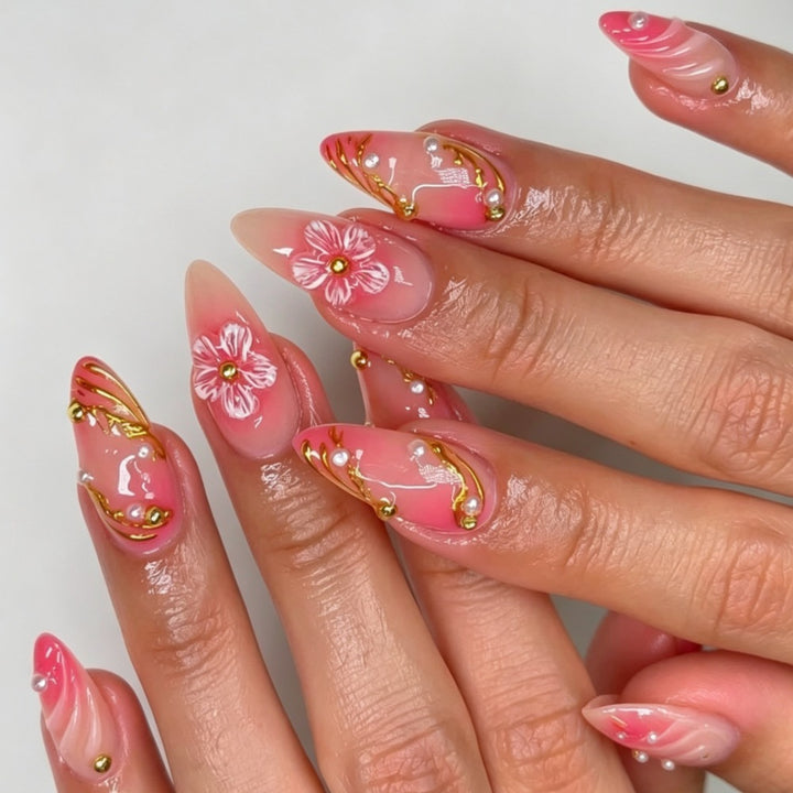 Artistic Floral Nail Enhancements 1790638464