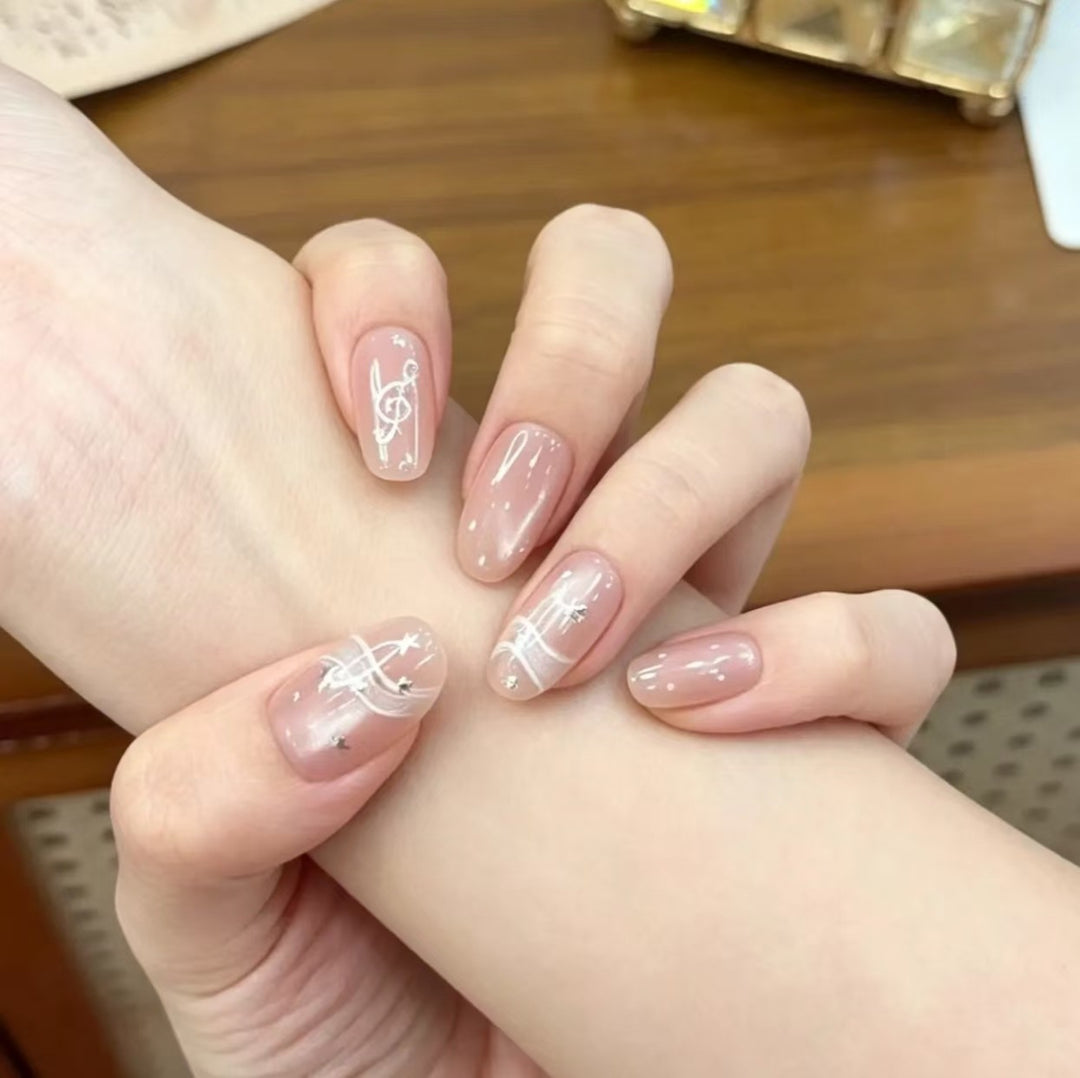 Musical Notes Decorative Nail Art