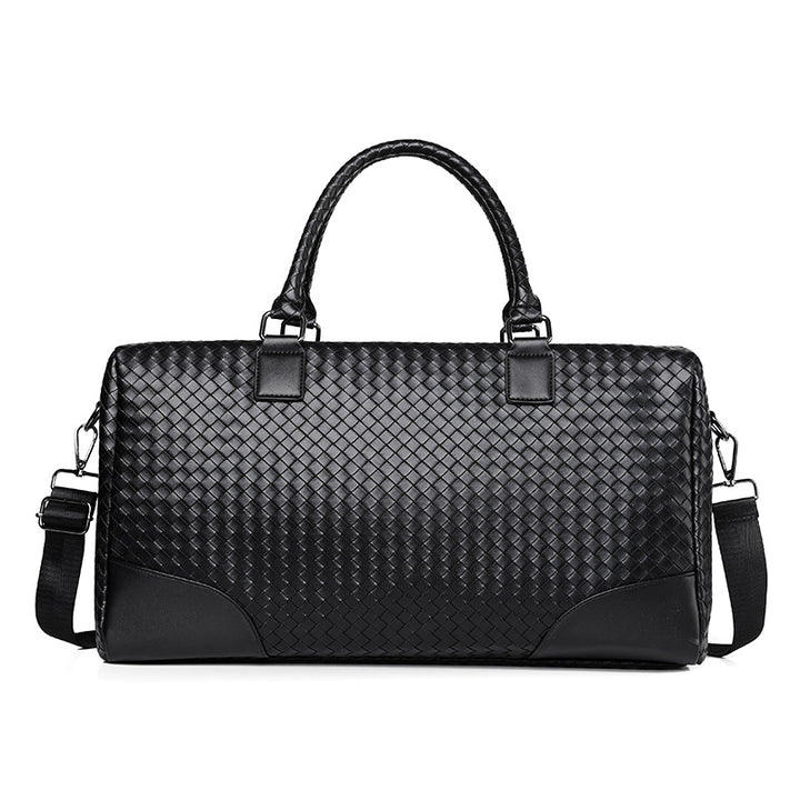 Woven Leather Travel Duffel Kalsten