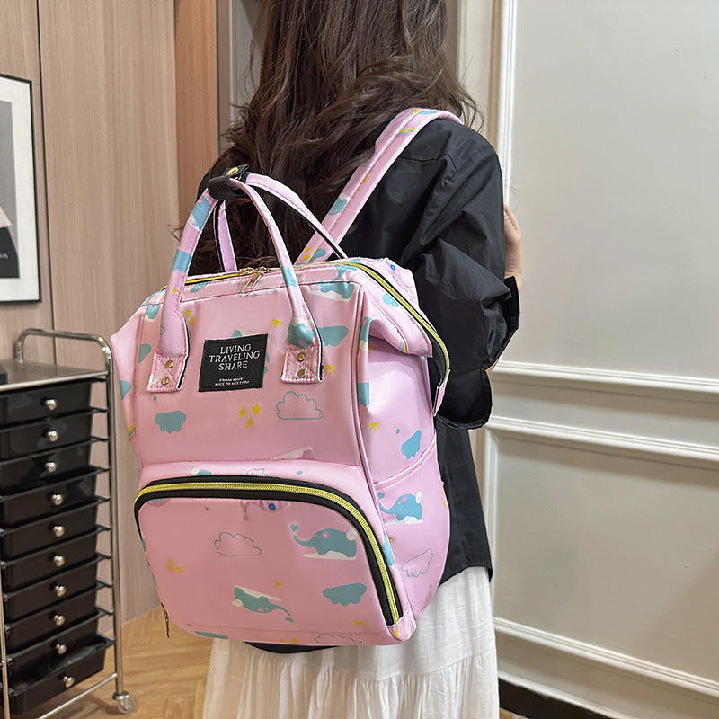 Whimsical Print Multi-Functional Baby Backpack Kalsten