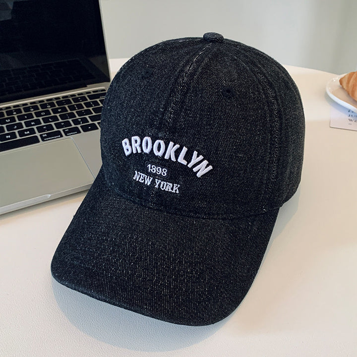 Denim Embroidered Baseball Cap