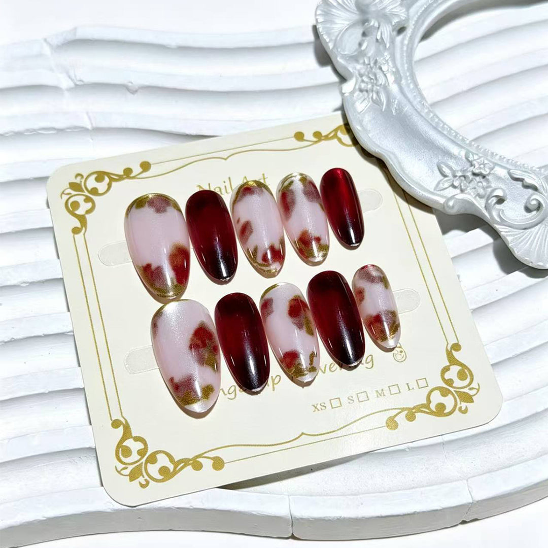 Premium Decorative Floral Press-On Nail Art Kalsten