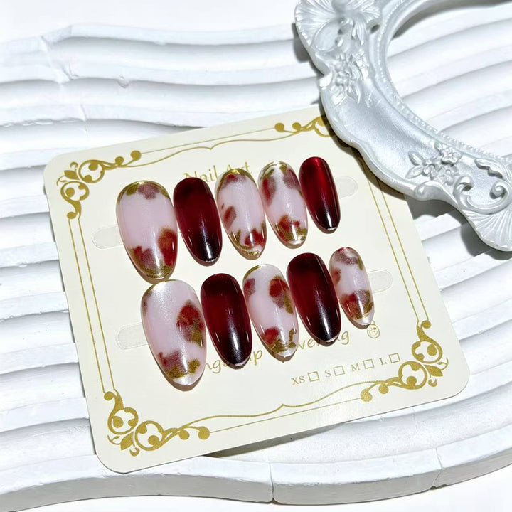 Premium Decorative Floral Press-On Nail Art Kalsten
