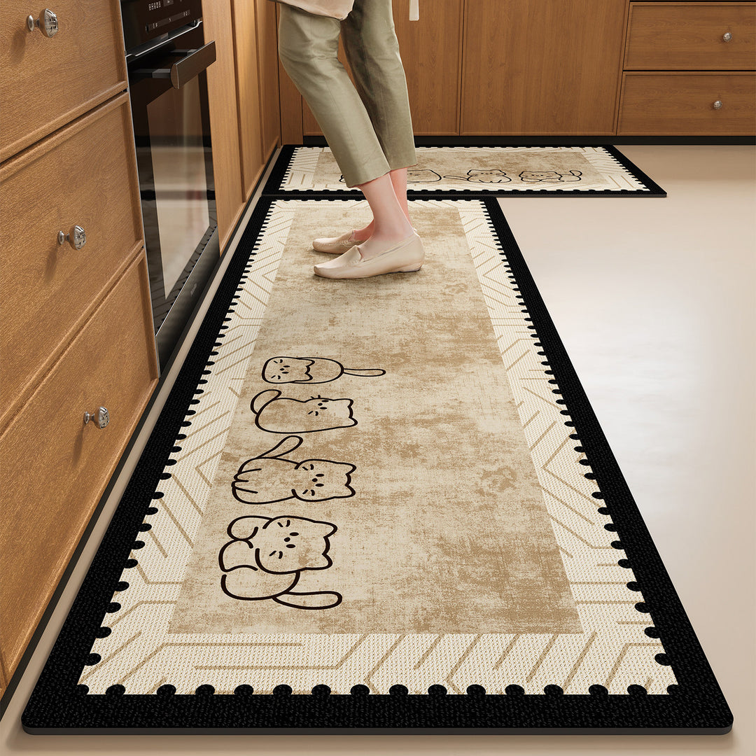 Cute Dog-Themed Kitchen Runner Mat