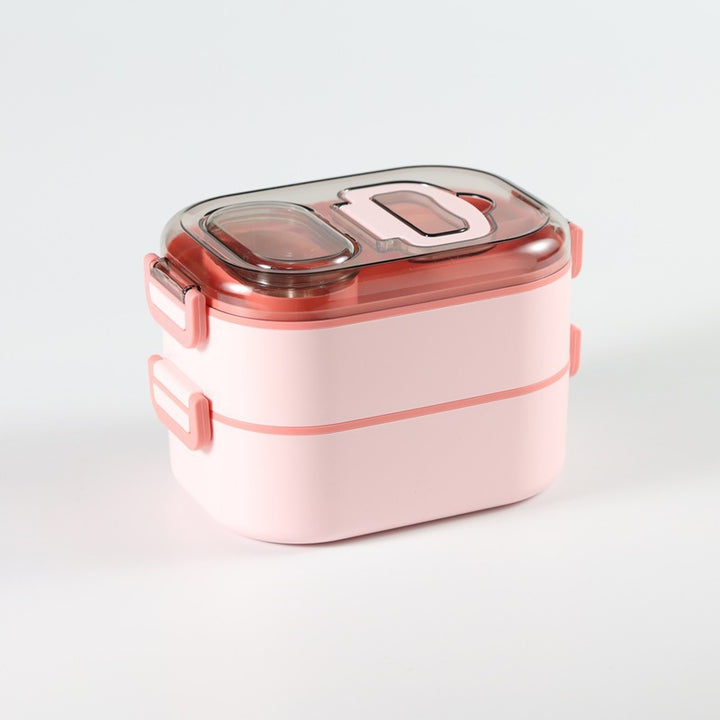 Multi-Compartment Food Storage Container with Secure Locking Lid