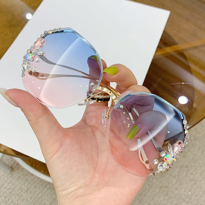 Women's Oversized Sunglasses with Decorative Stones Kalsten