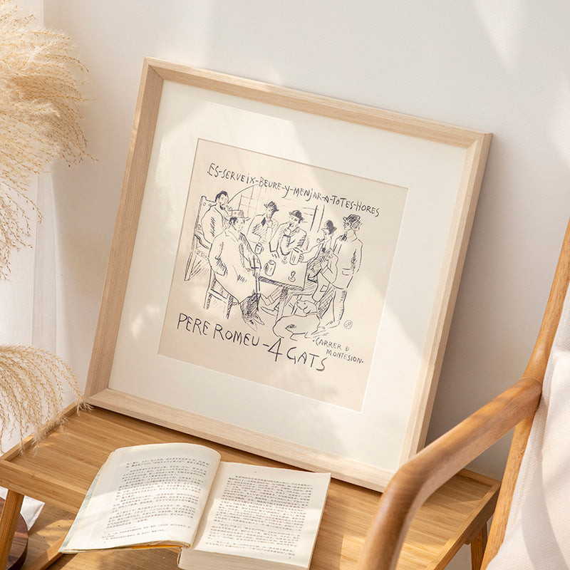 Framed Vintage Art Print for Home Decor