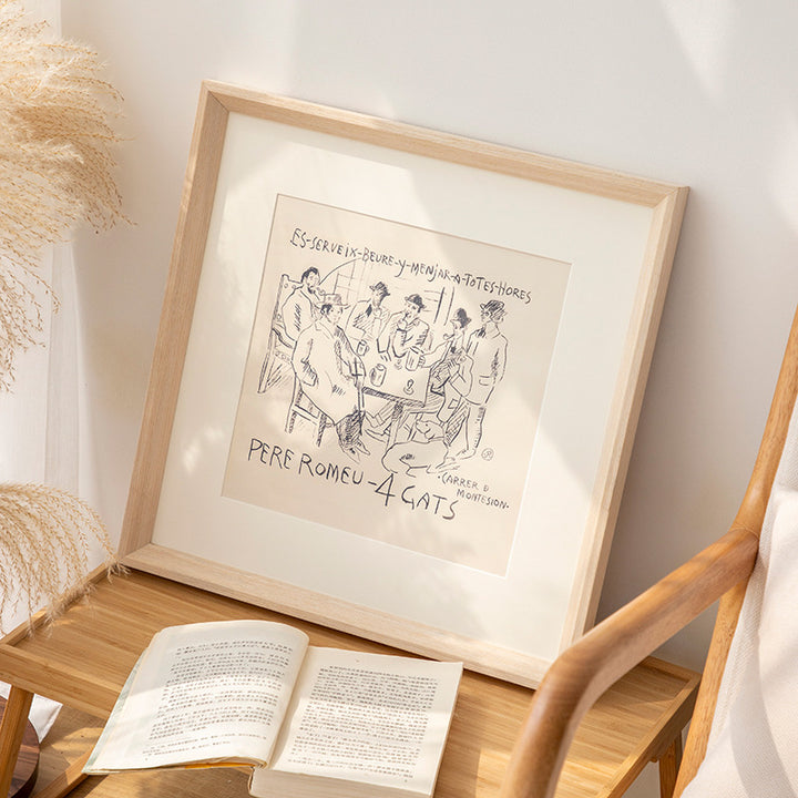 Framed Vintage Art Print for Home Decor