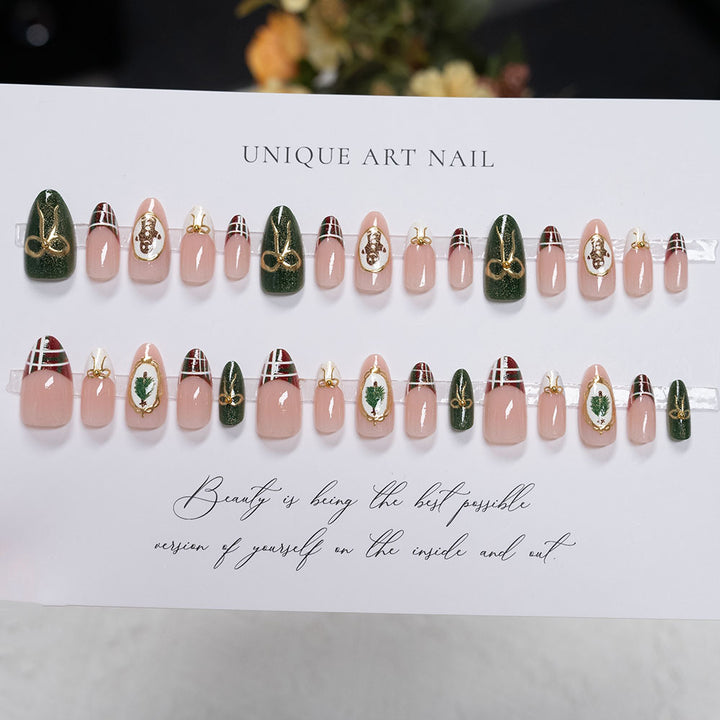 Festive Themed Press-On Nail Art