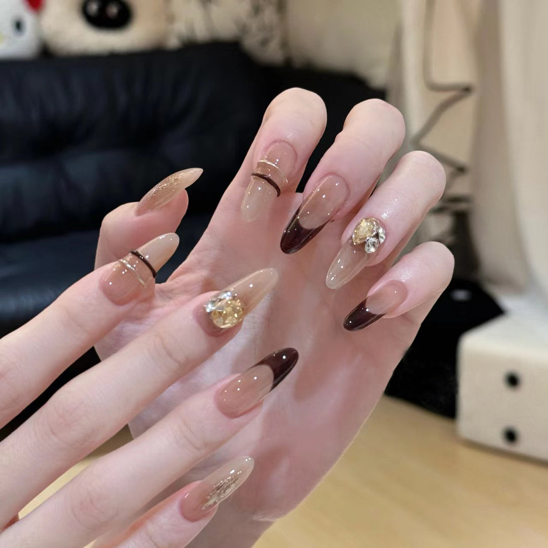 Premium Glittering Press-On Nail Extensions Kalsten