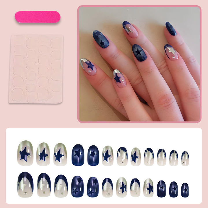 Artificial nails with elegant star pattern and smooth structure Kalsten