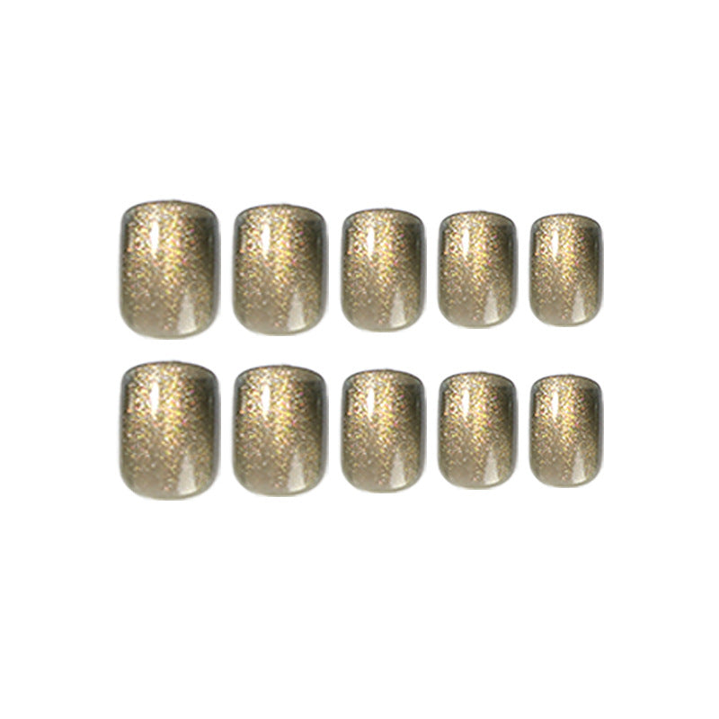 Artful Nail Extensions with Glitter and Ombre Effect Kalsten