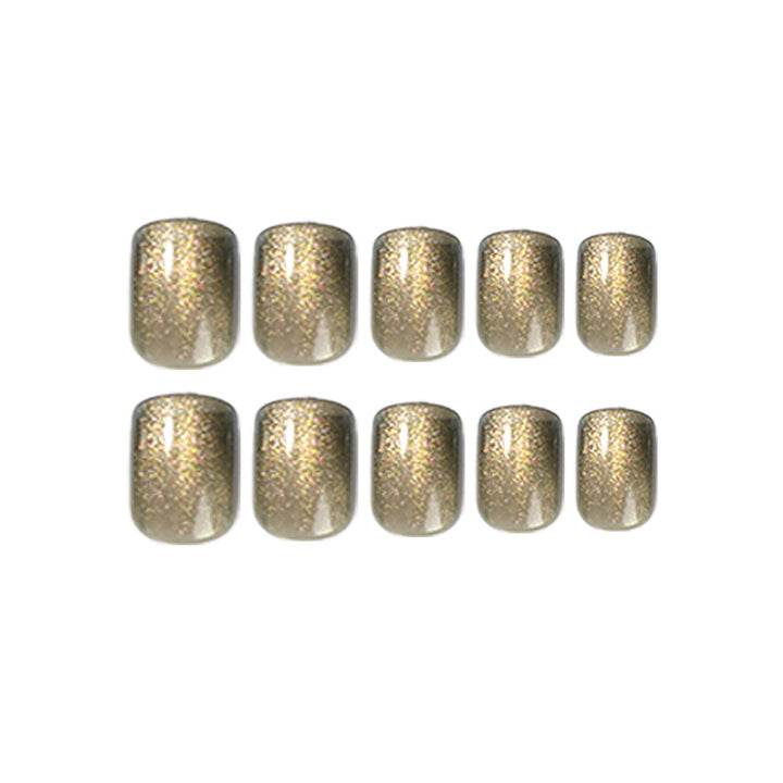 Artful Nail Extensions with Glitter and Ombre Effect Kalsten
