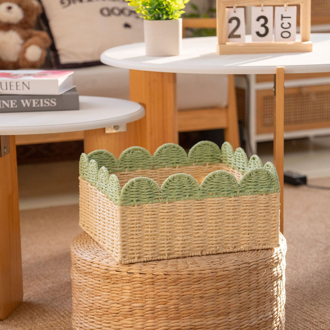 Decorative Scalloped Storage Basket Kalsten