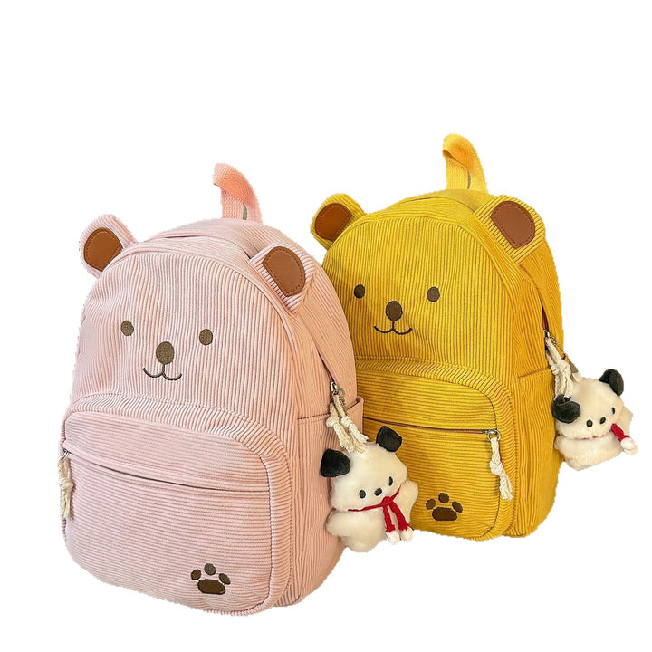 Backpack with Cute Bear Design and Practical Compartments Kalsten