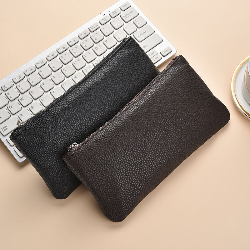 Premium Leather Zippered Pencil Case Kalsten