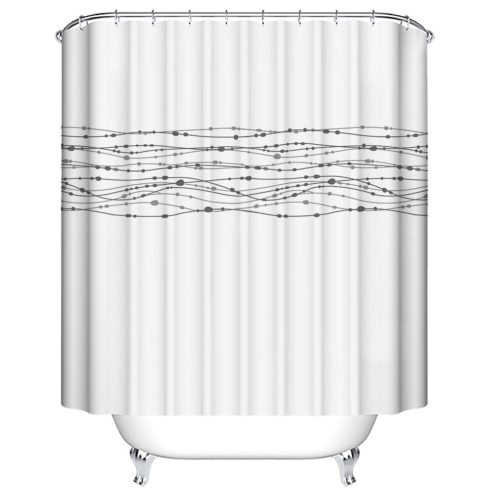 Modern Abstract Shower Curtain Kalsten