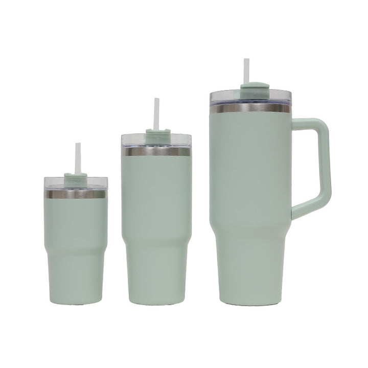 Women's Thermo Drinking Cup with Ergonomic Handle and Practical Straw Kalsten