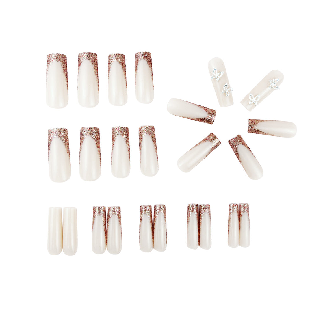 Artistic Long Glossy Almond-Shaped Nail Extensions Kalsten