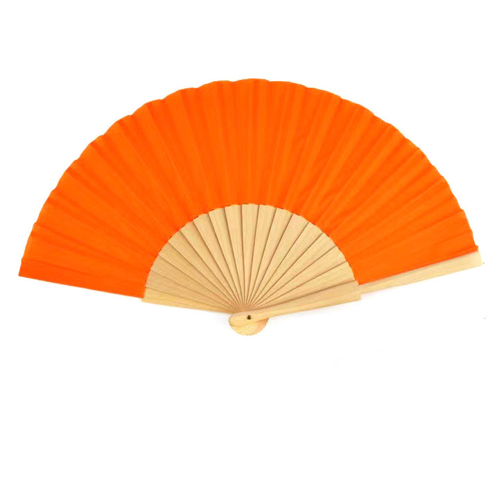Ladies elegant hand fan made of lightweight fabric with artistic pleat pattern Kalsten