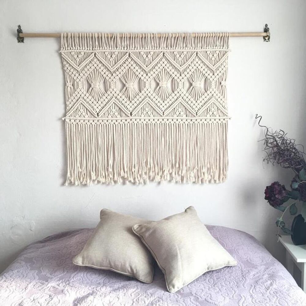 Macrame Wall Tapestry with Elegant Fringe Kalsten 1789210867