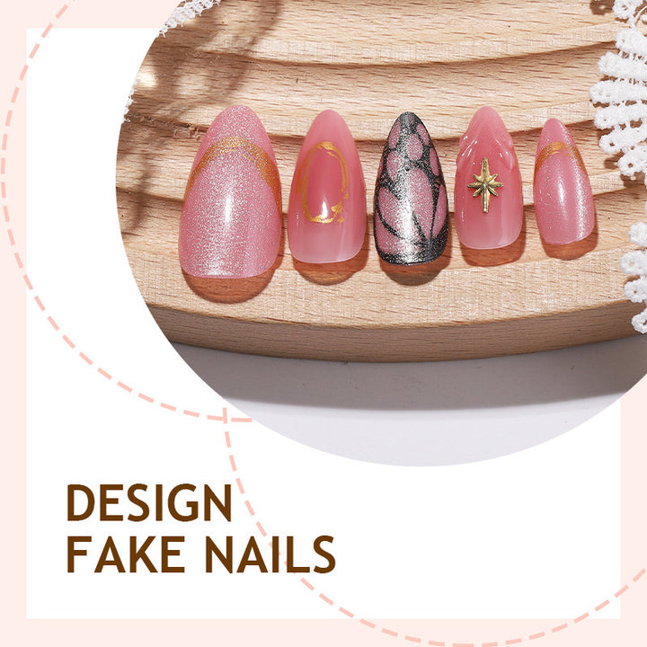 Creative nail art set with rhinestones and glittering accents Kalsten