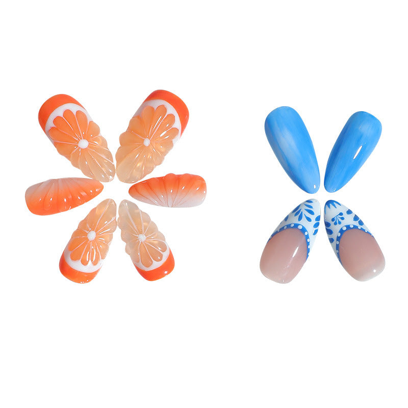Nail art set with floral and colorful designs Kalsten