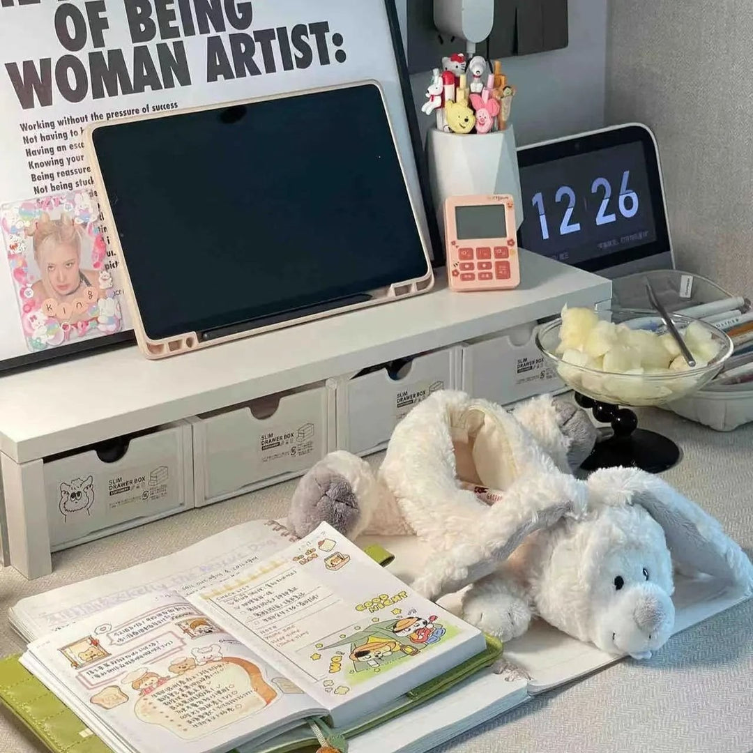 Plush Bunny-Shaped Pencil Holder