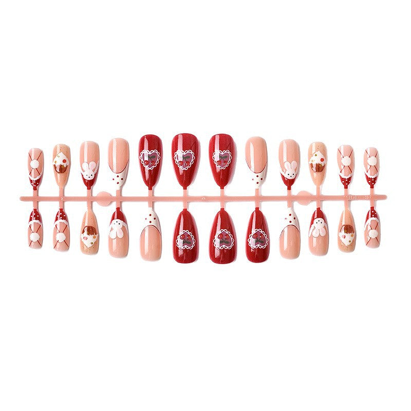 Playful Holiday-Themed Press-On Nail Art Set