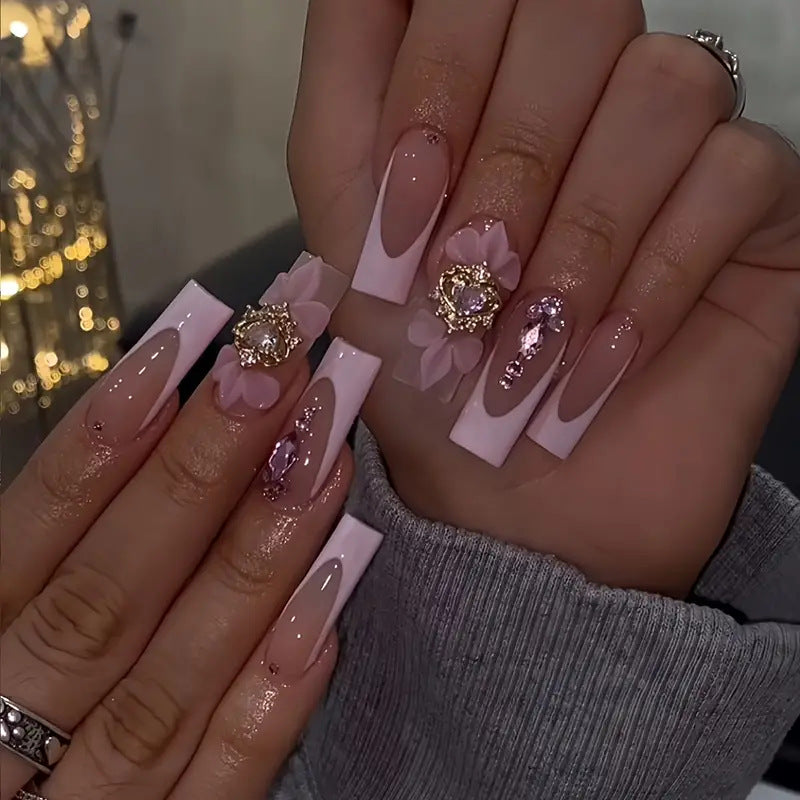 Floral Bohemian Press-On Nail Art Kalsten