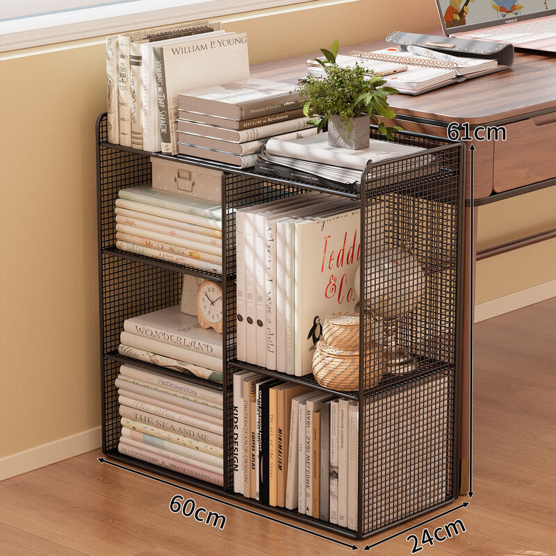 Modern Wire Mesh Bookshelf Organizer Kalsten