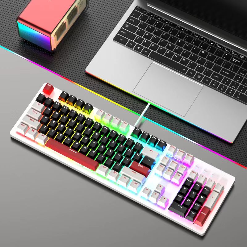 RGB Backlit Mechanical Gaming Keyboard and Mouse Set Kalsten