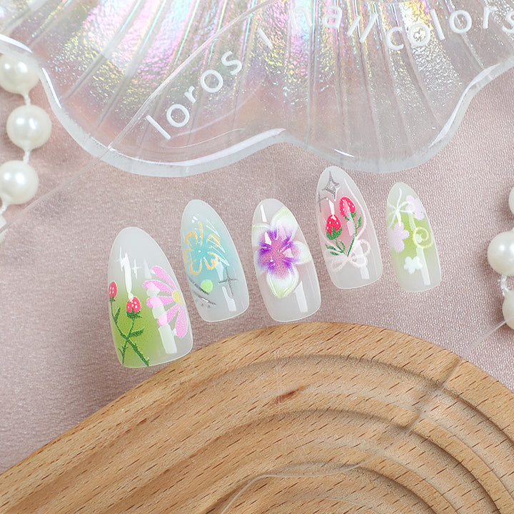 Floral Acrylic Nail Art Kalsten