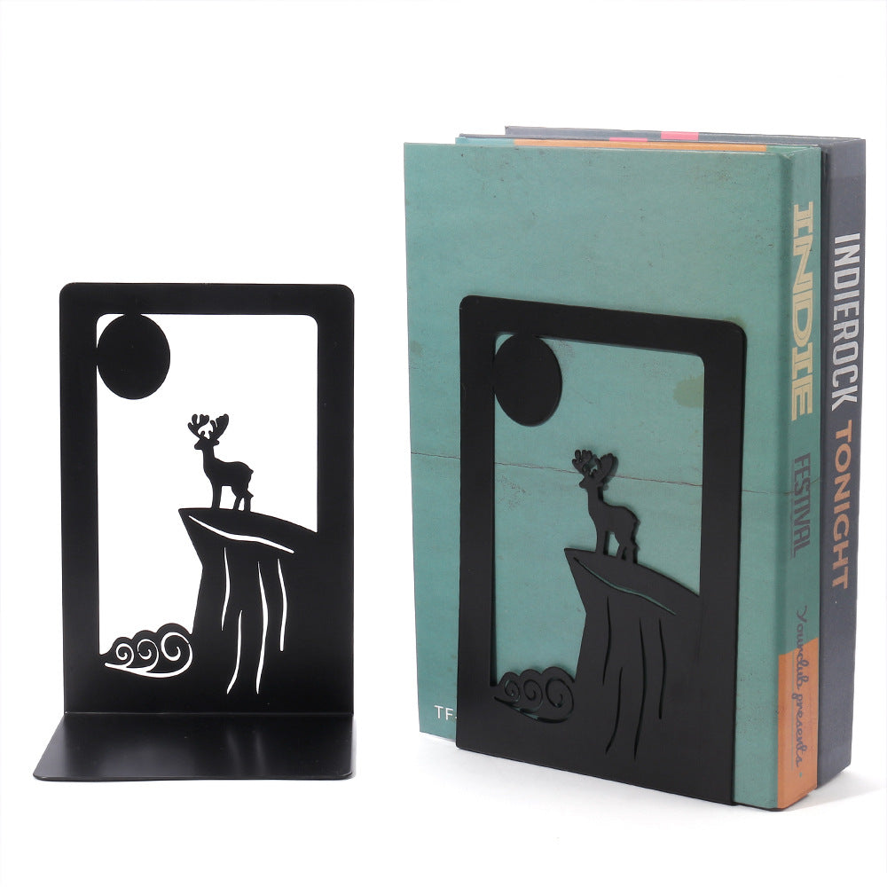 Artistic Deer-Themed Book Ends