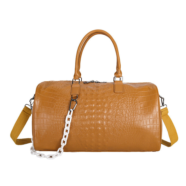 Crocodile Textured Luxurious Travel Duffle Bag Kalsten