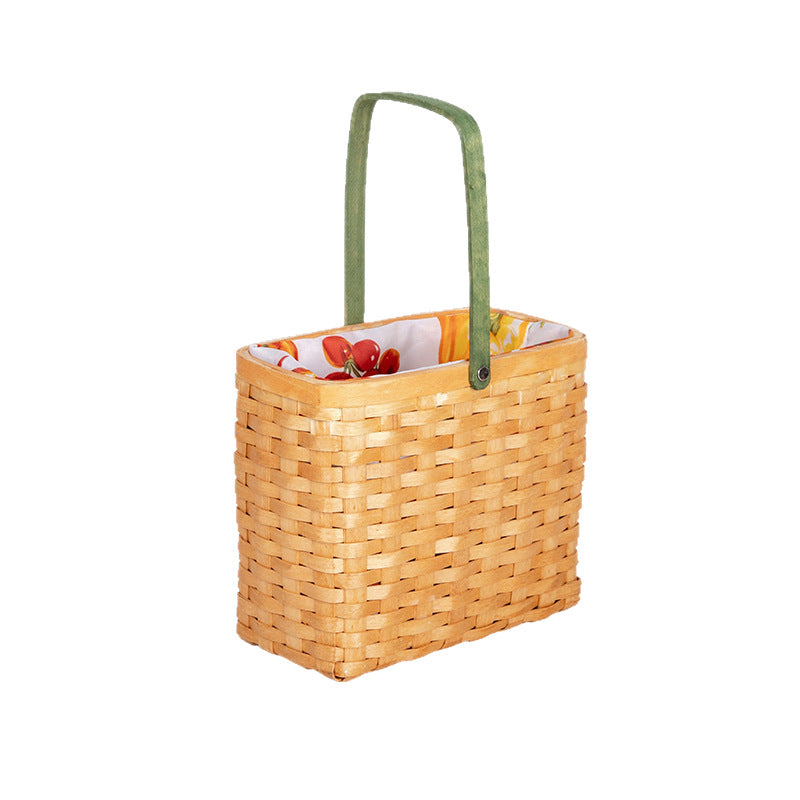 Handwoven Market Basket with Liner Kalsten