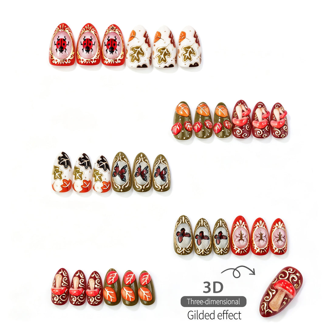Artistic Manual Press-On Nail Art Set