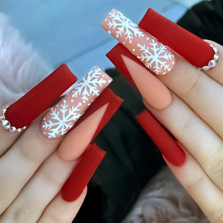 Festive Holiday Themed Press-On Nail Set Kalsten