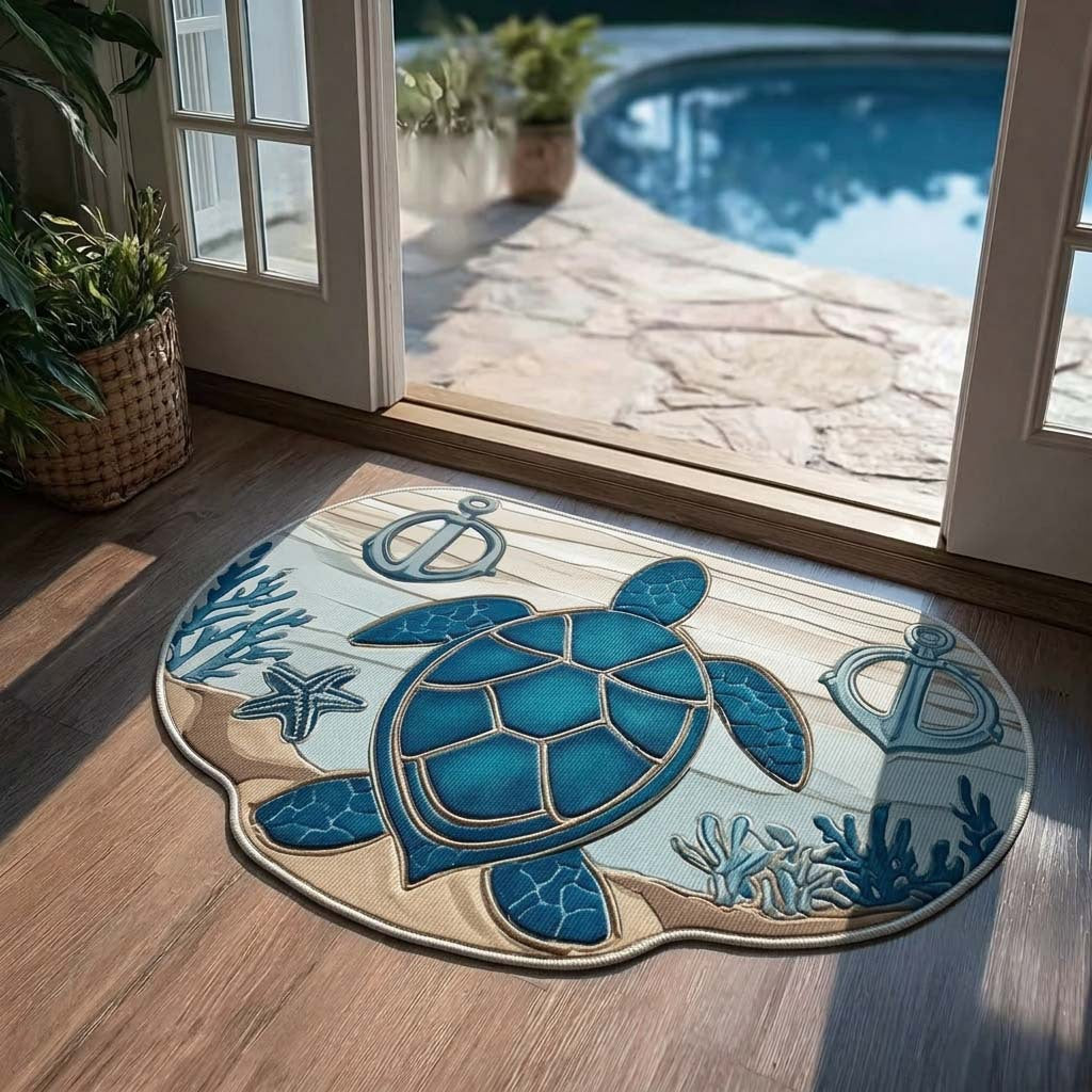 Nautical Sea Turtle Accent Mat Kalsten