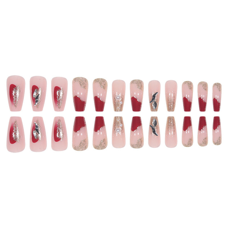 Premium Glittery Stiletto Press-On Nails Kalsten
