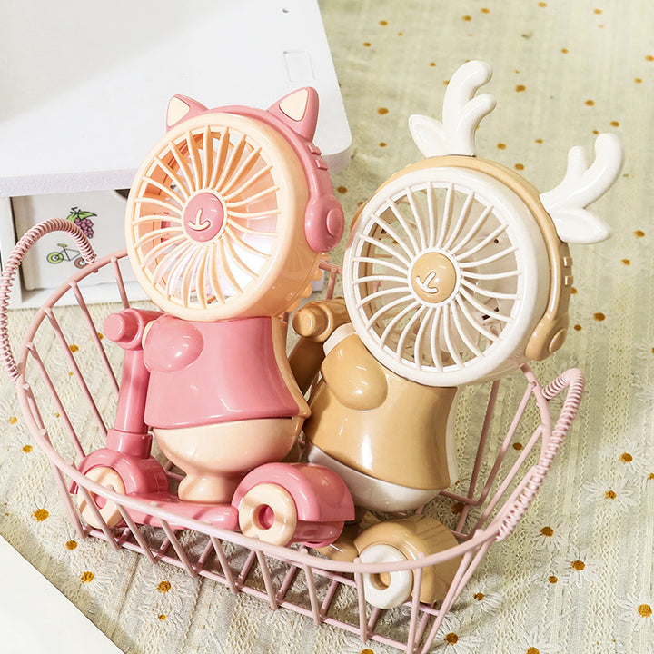 Women's Portable Table Fan in Cute Reindeer Design Kalsten