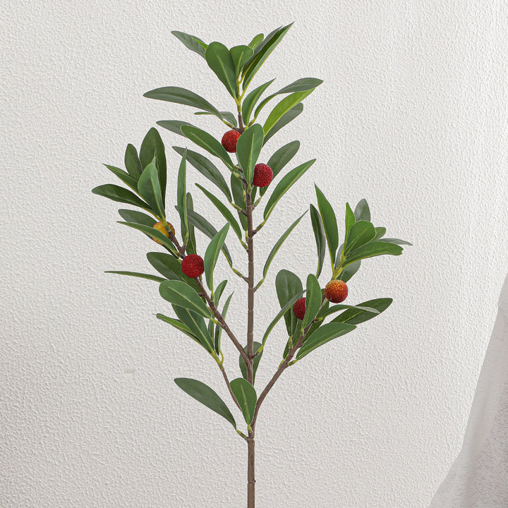Artificial branch with decorative fruits