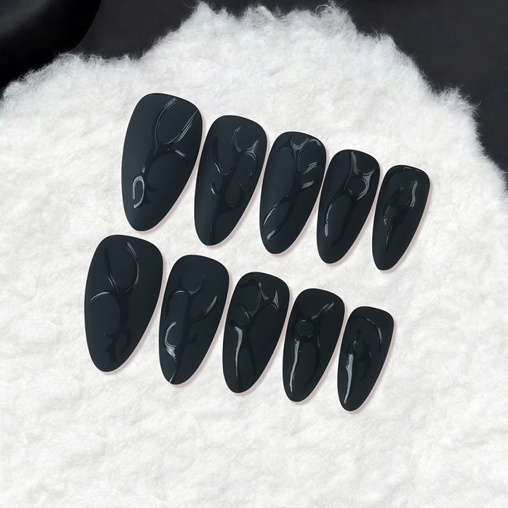 Artistic Stiletto Nail Design with Glossy Finish Kalsten