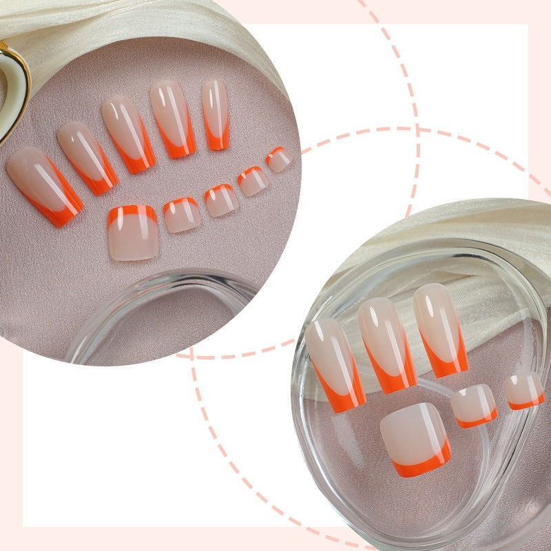 Acrylic nail set with stylish geometric design elements Kalsten