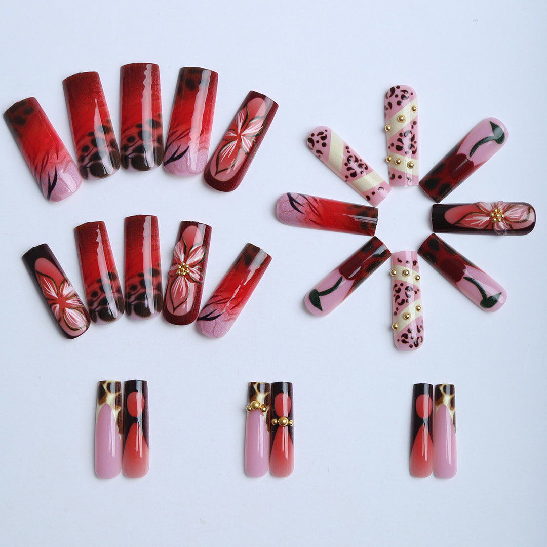 Artificial nails with luxurious flower and animal design Kalsten